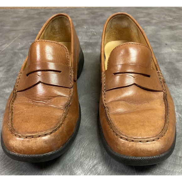 Ralph Lauren Size 9.5 D Adison Penny Loafer Leather Upper/Lined Polo Tan - Picture 4 of 11